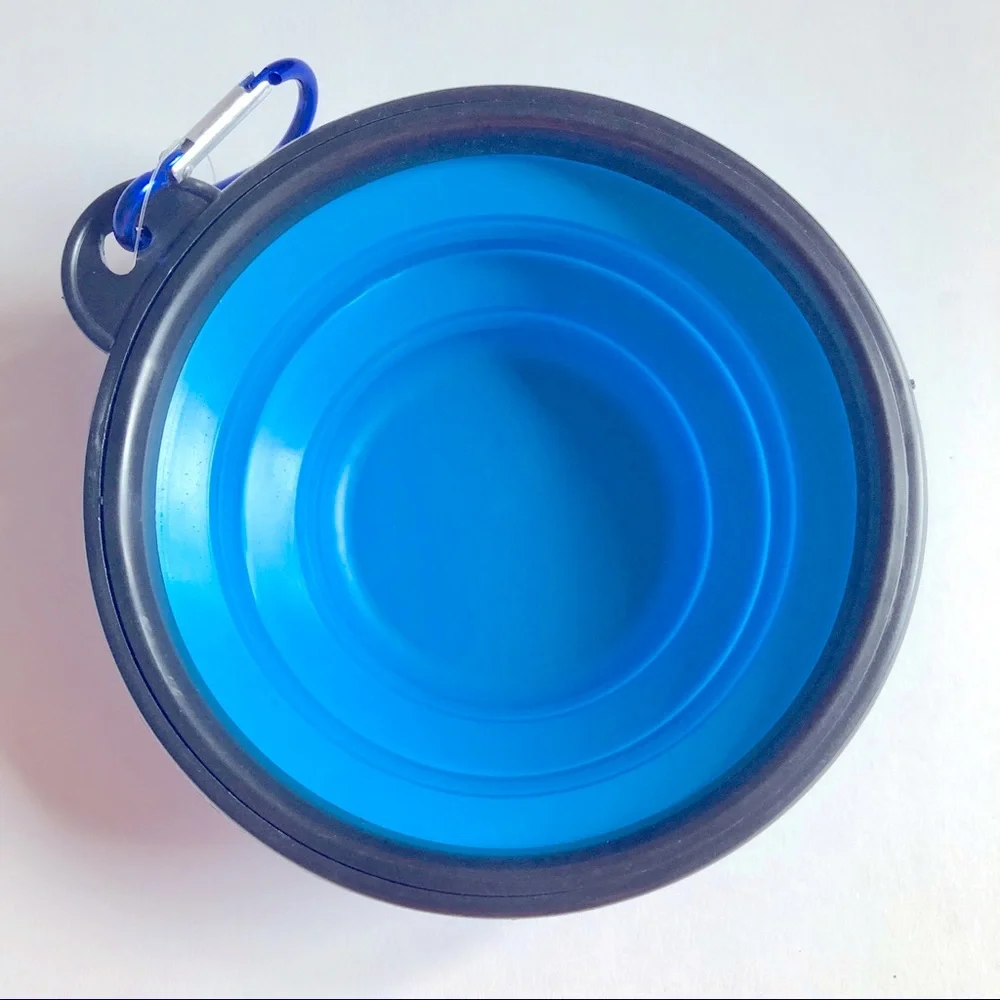 3/$15 NEW Pet Collapsible Bowl 12oz Blue, 1 Bowl